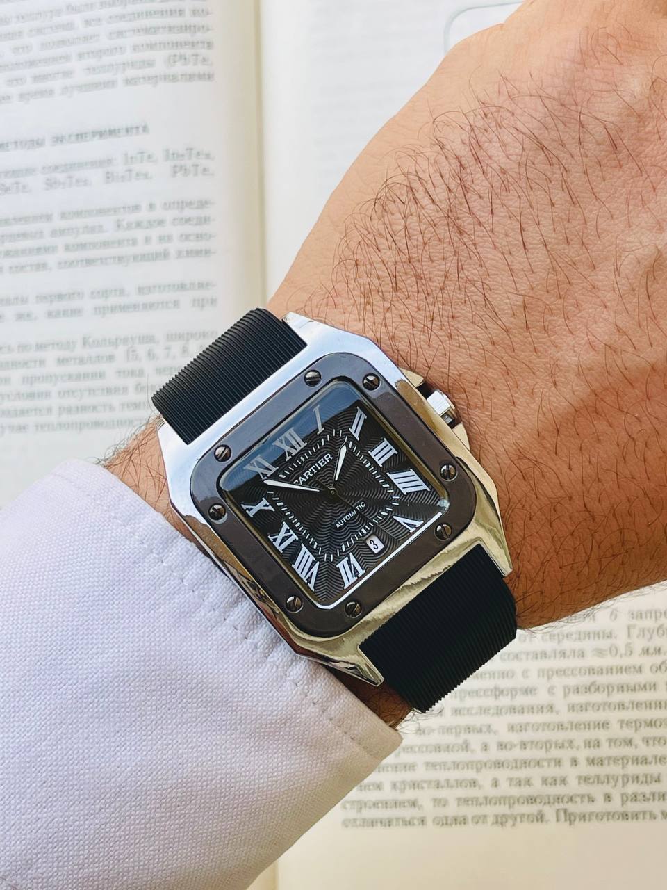 Cartier Santos Rubber Strap Watch 9 Colors.