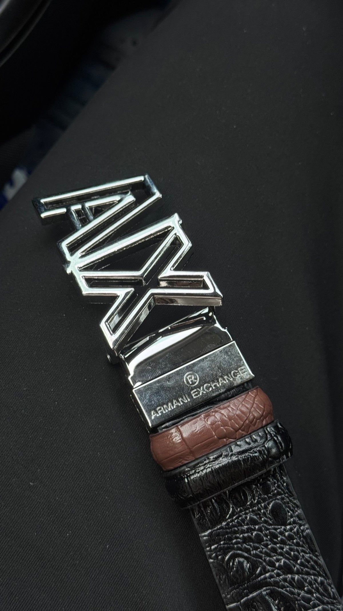 Armani Exchange Classic Double Face Belt – Black & Brown