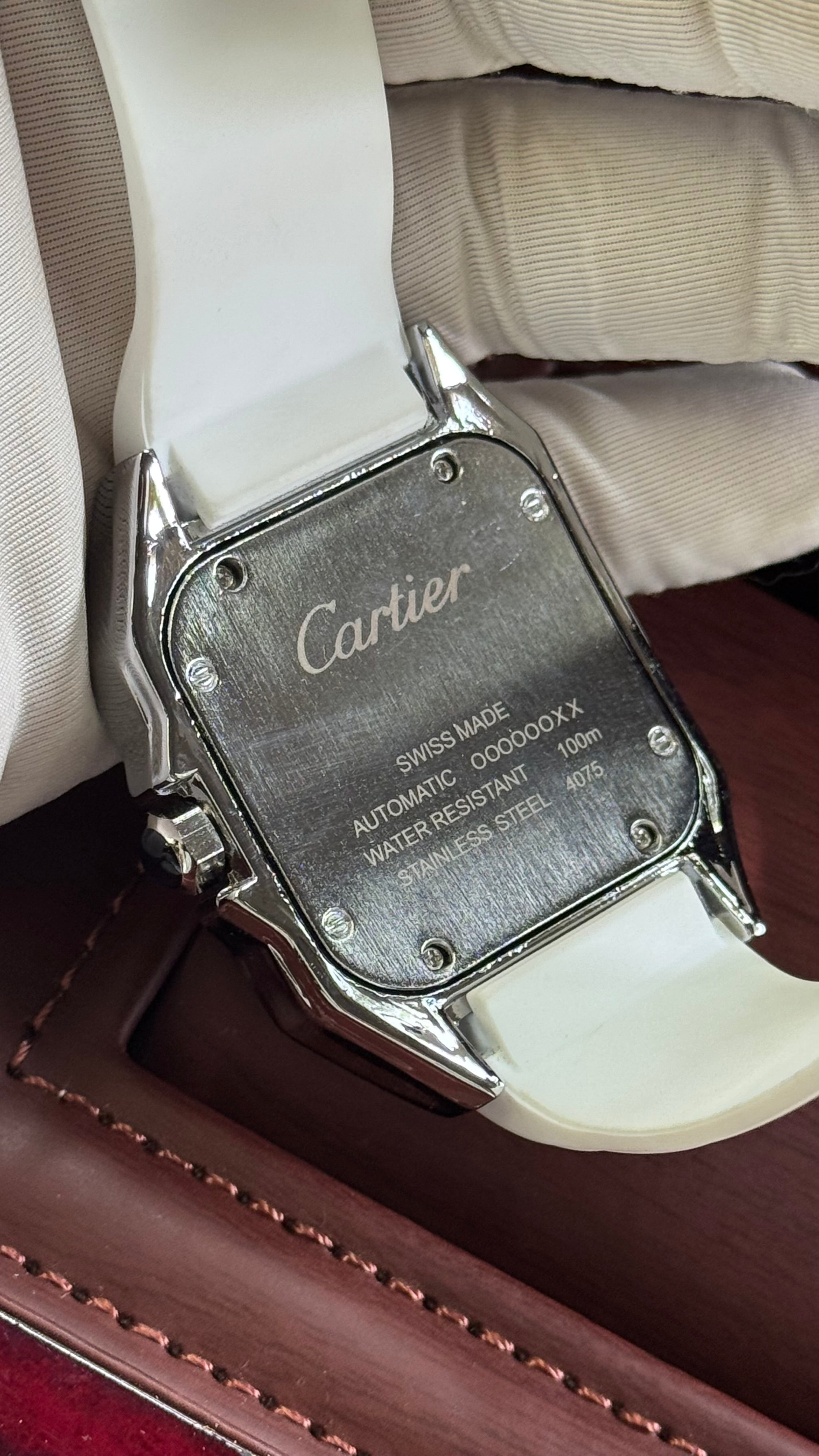 Cartier Santos Rubber Strap Watch 9 Colors.