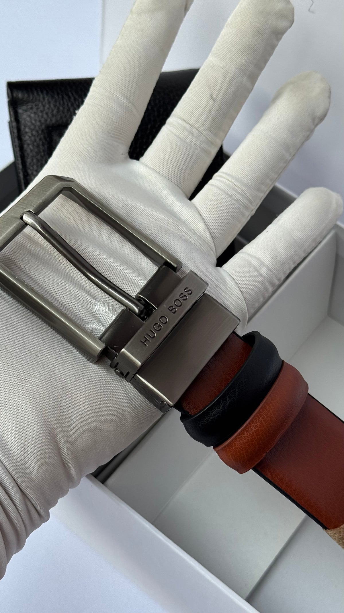 Hugo Boss Classic Double Face Belt – Black & Brown