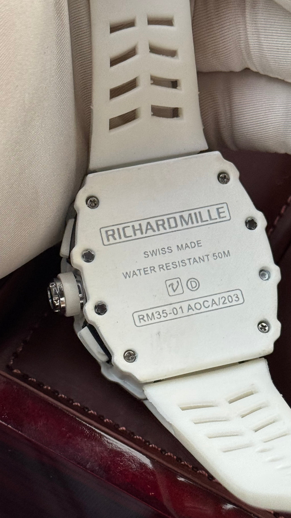 Richard Mille White & Black Rubber Watch