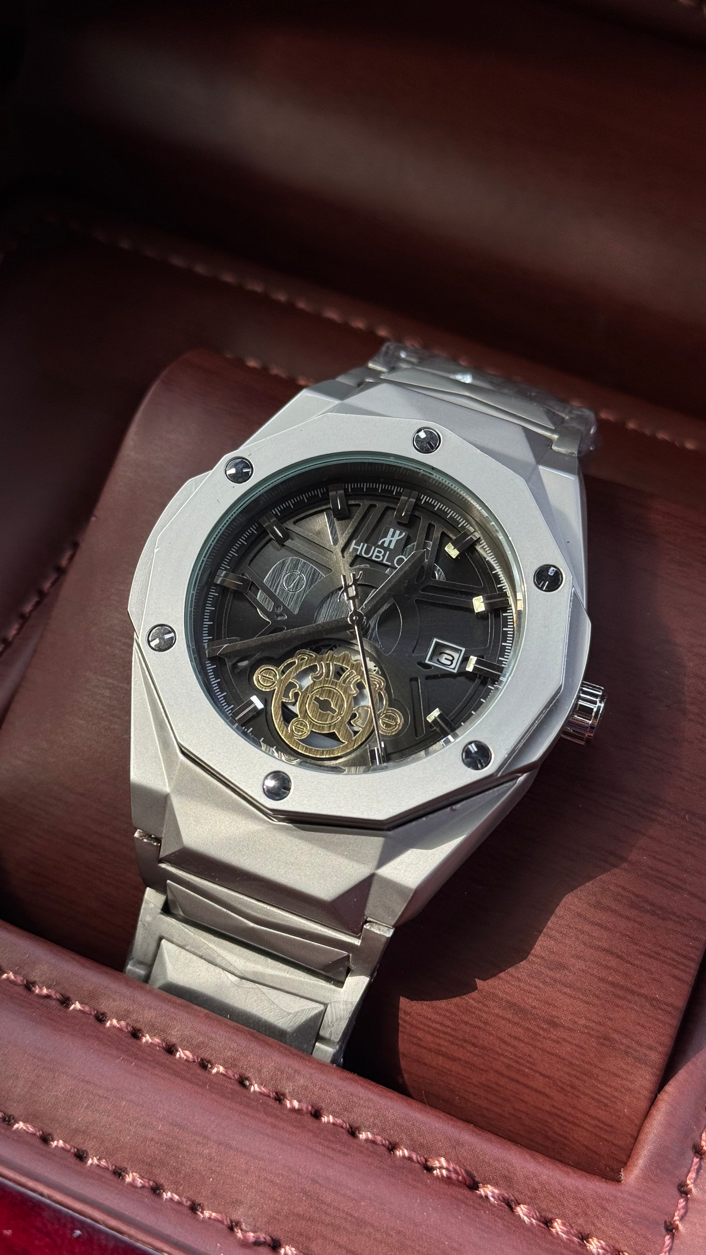 Hublot Full Black & Silver Gold Touch