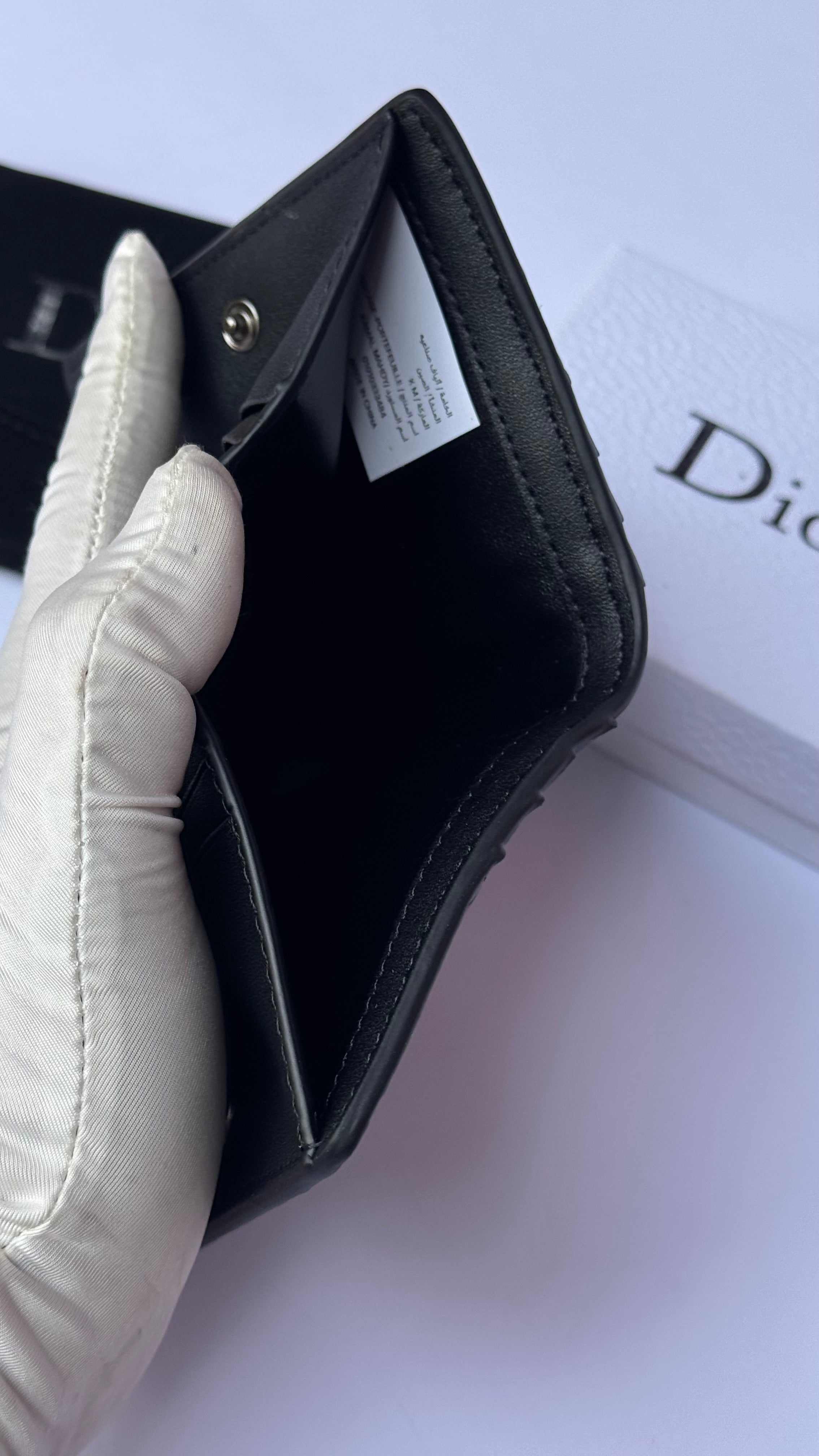 Dior 2-in-1 Grained Leather Wallet