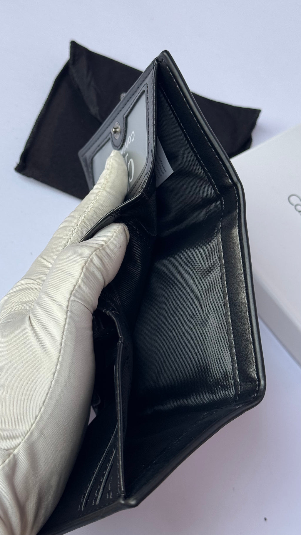 Calvin Klein Grained Leather Trifold Wallet