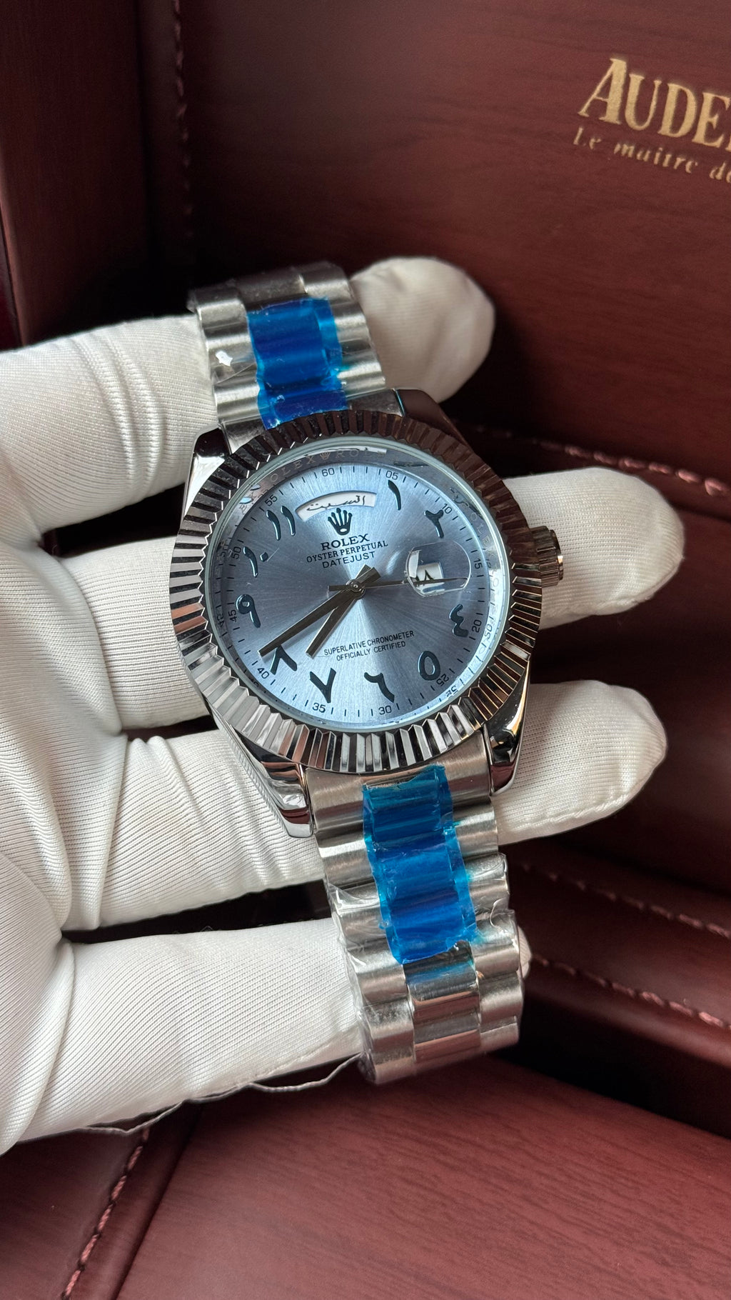 Rolex Day-Date Arabic Dial Watch – Tiffany Blue
