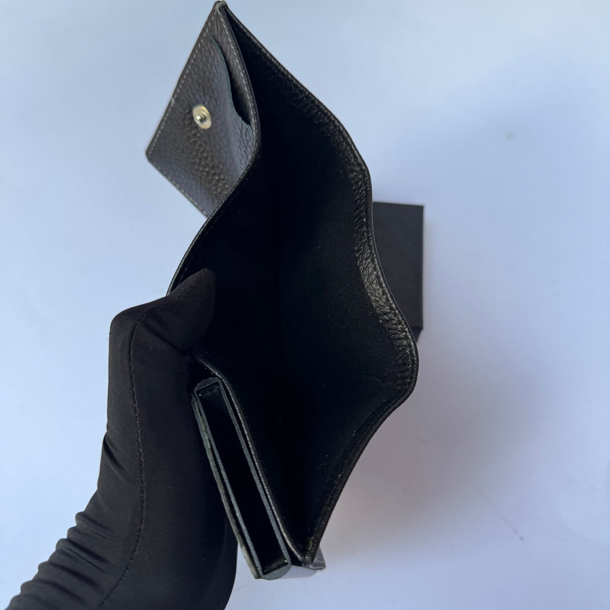 Mini Automtic Trifold Wallet-Genuine leather