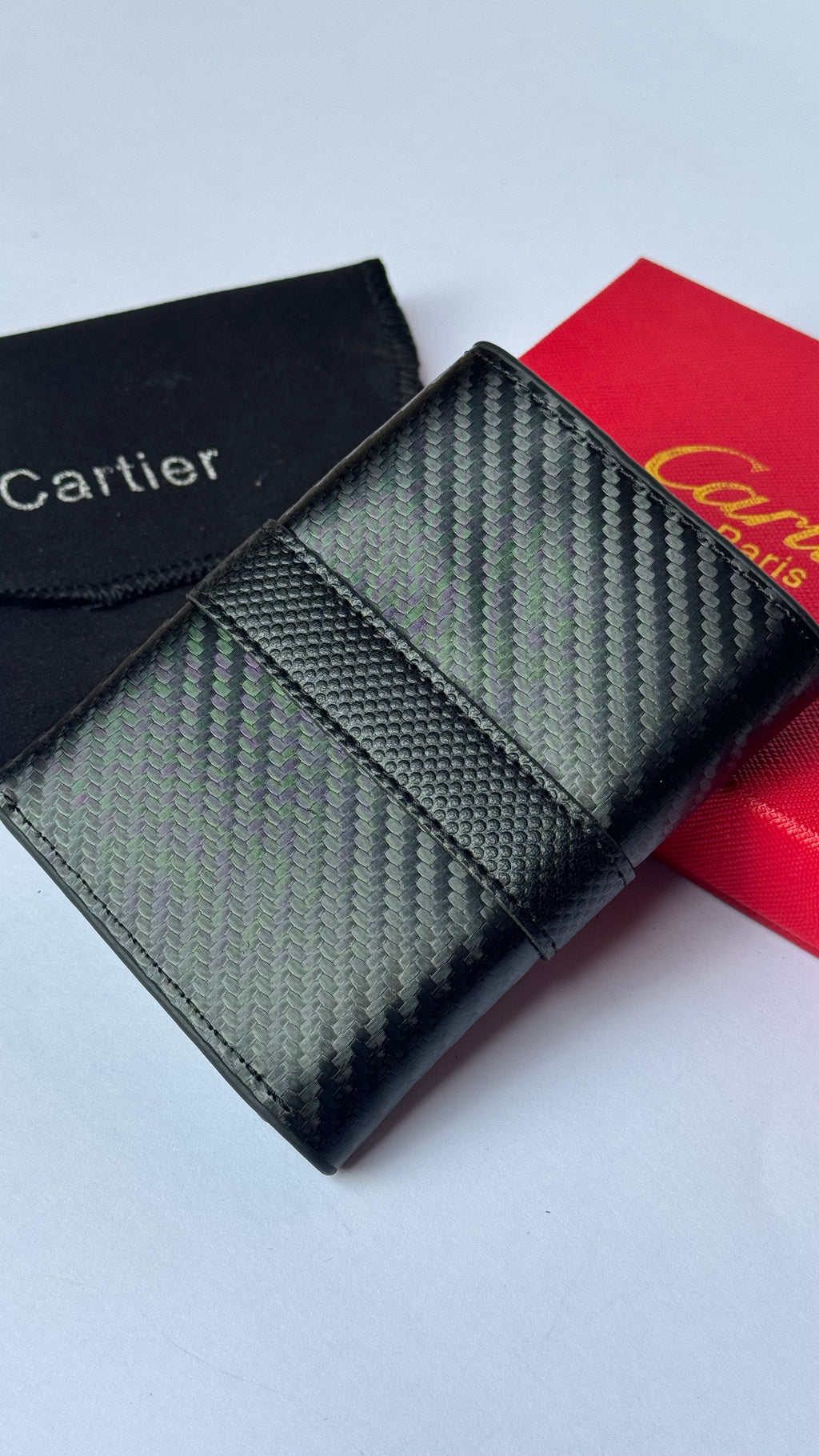 Cartier Carbon Fiber Edition Trifold Wallet