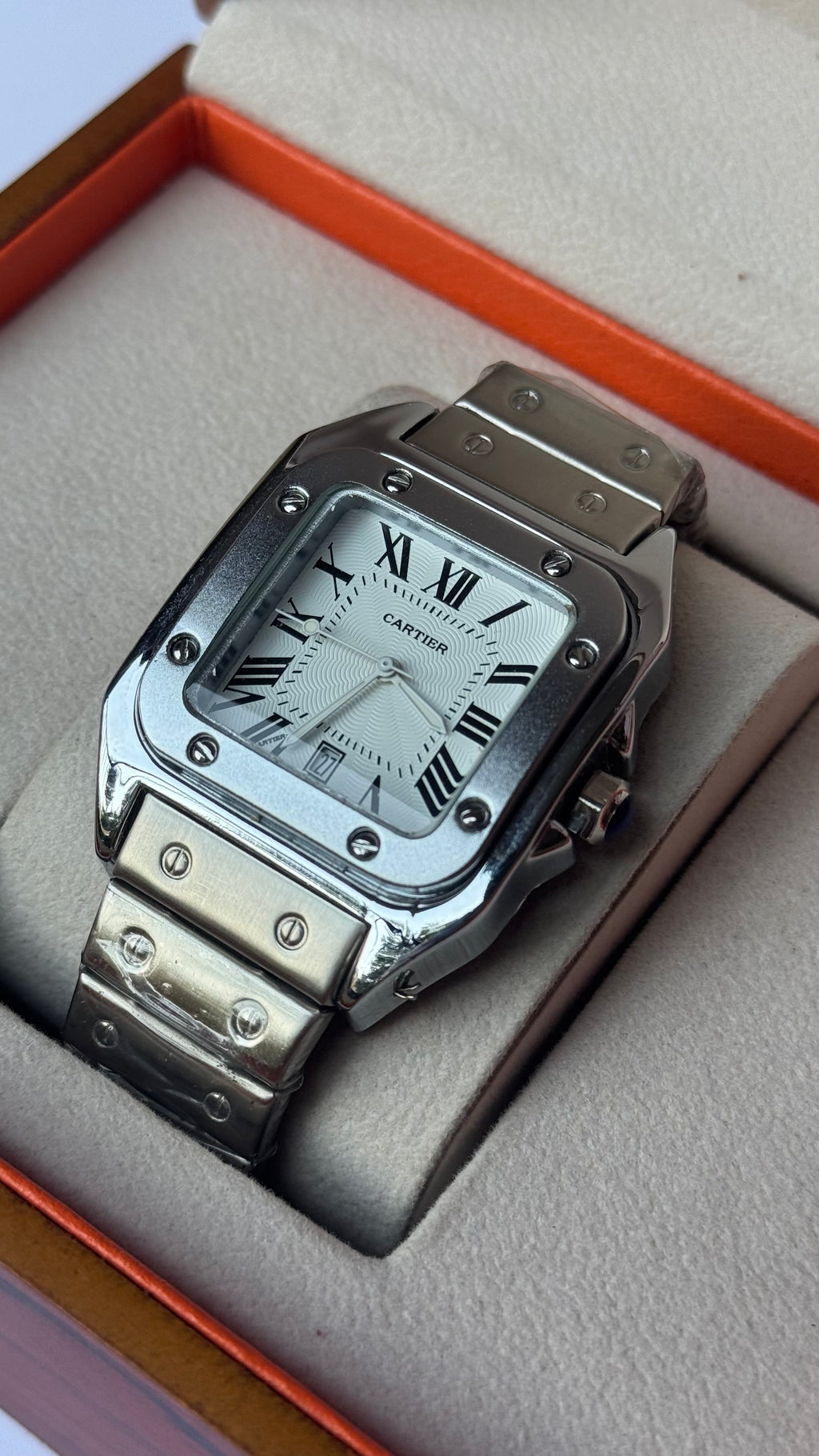 Cartier Santos Flat-Smooth Machine