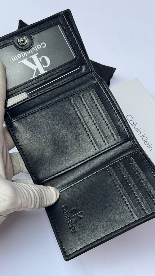 Calvin Klein Textured Leather Trifold Wallet