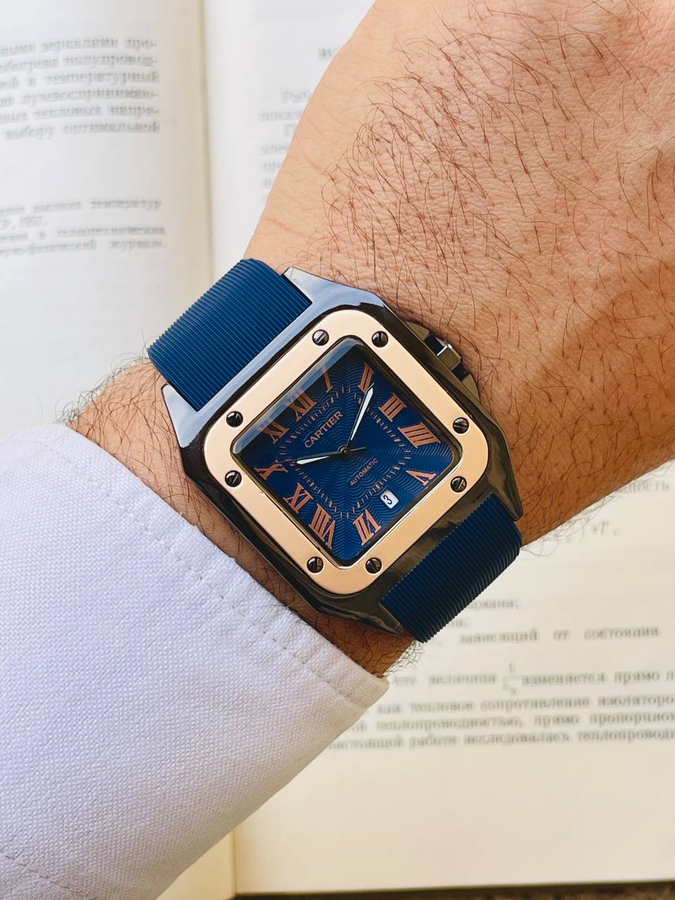 Cartier Santos Rubber Strap Watch 9 Colors.
