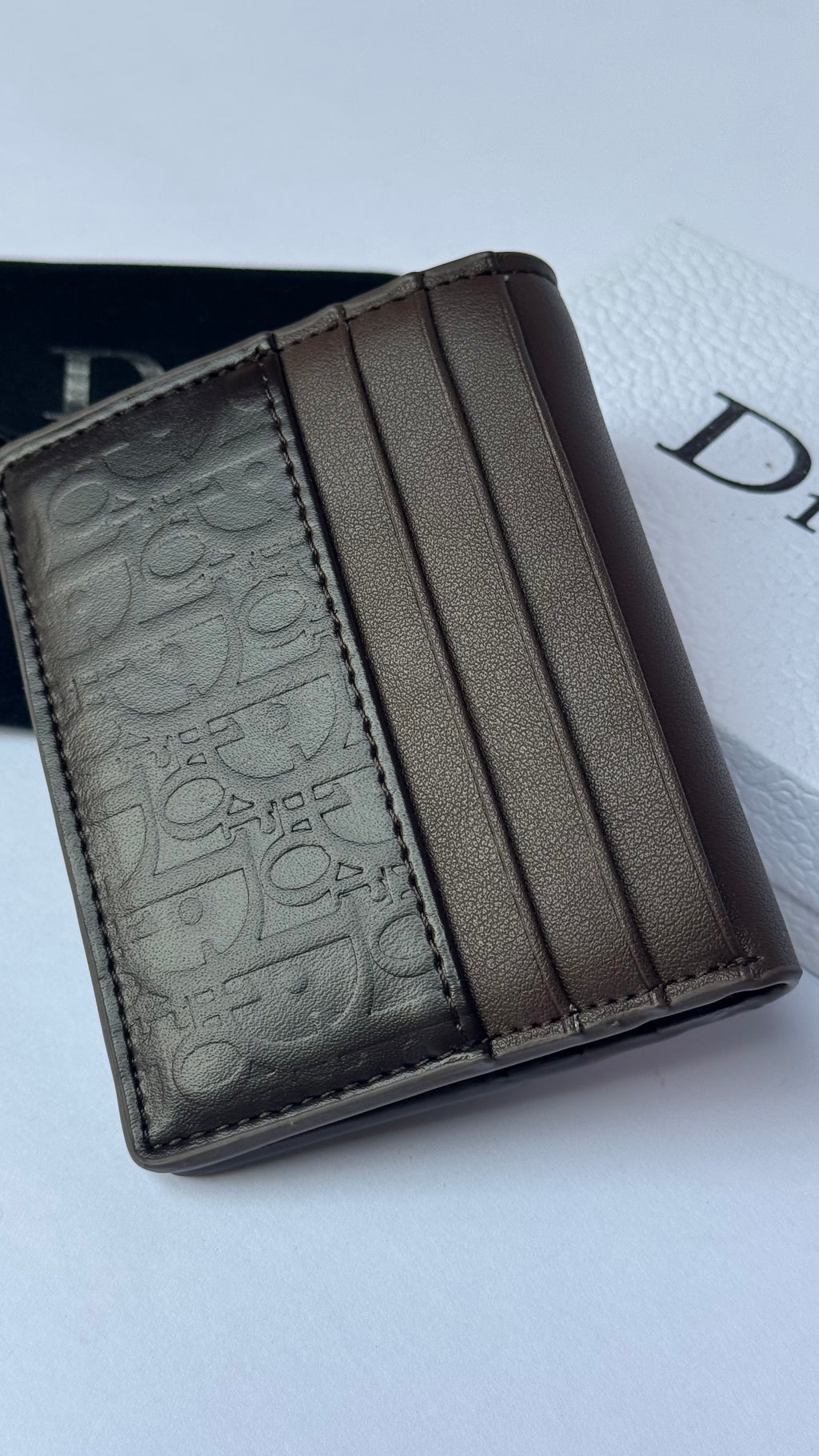 Dior 2-in-1 Grained Leather Wallet