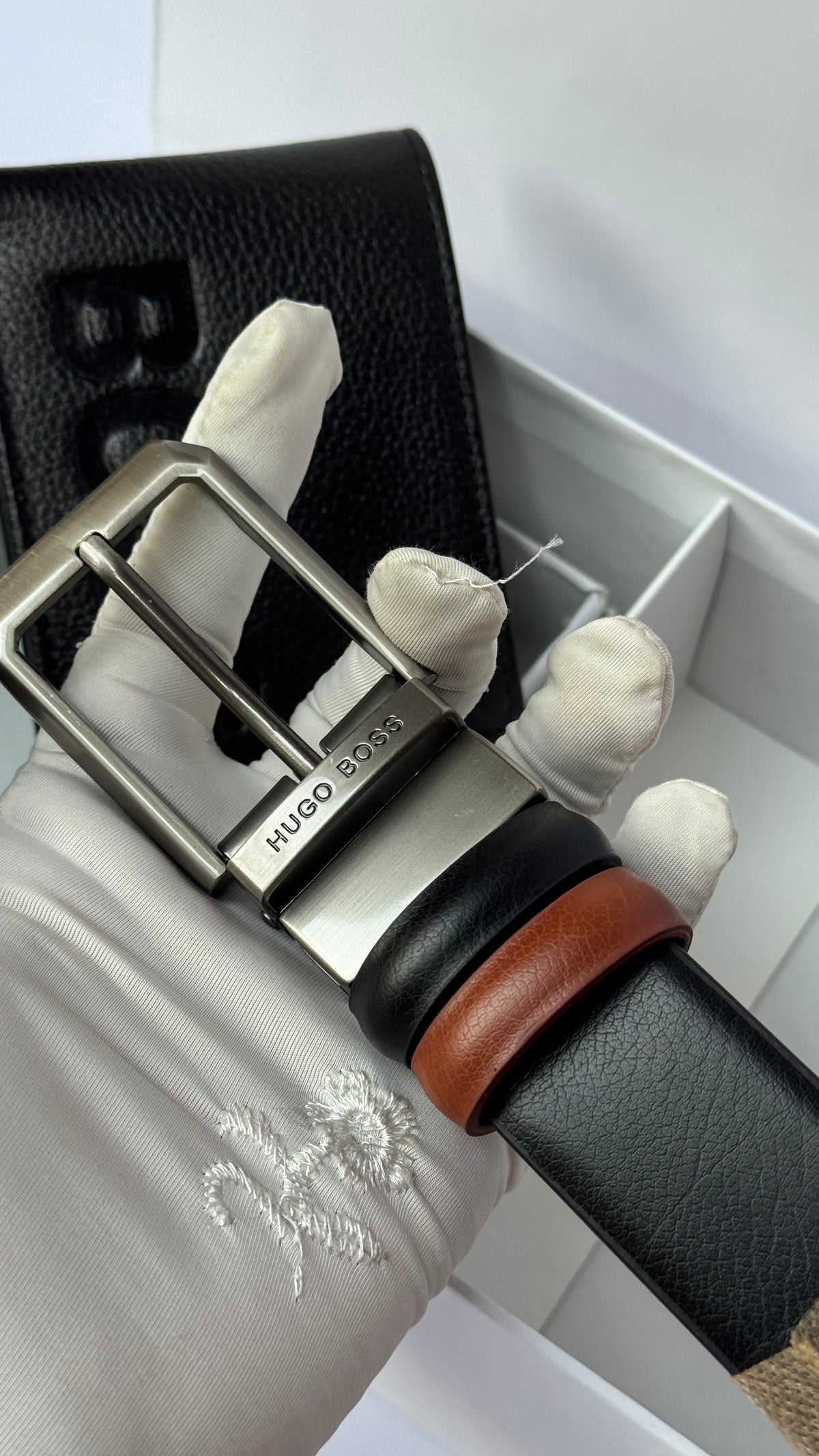 Hugo Boss Classic Double Face Belt – Black & Brown