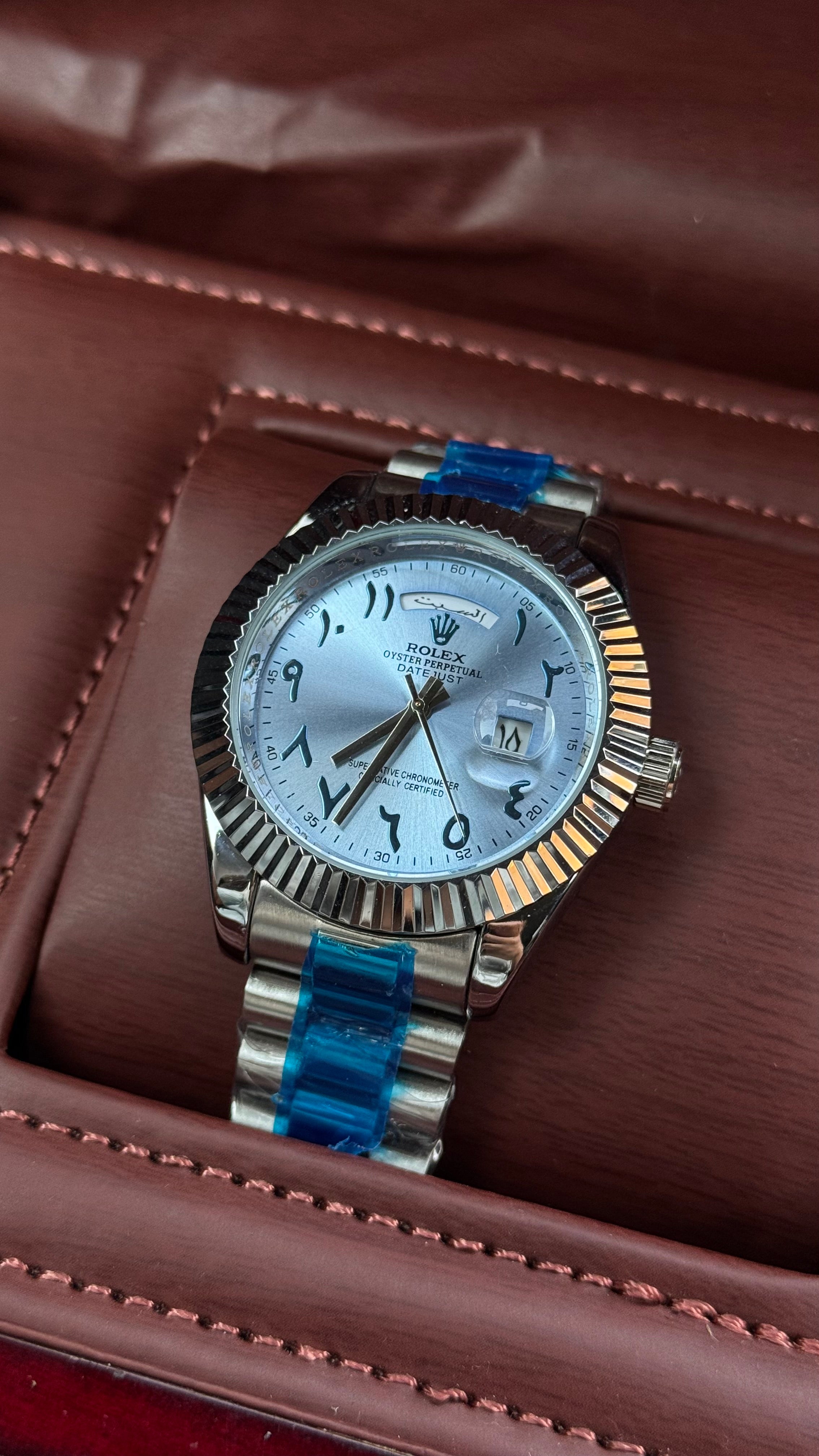 Rolex Day-Date Arabic Dial Watch – Tiffany Blue