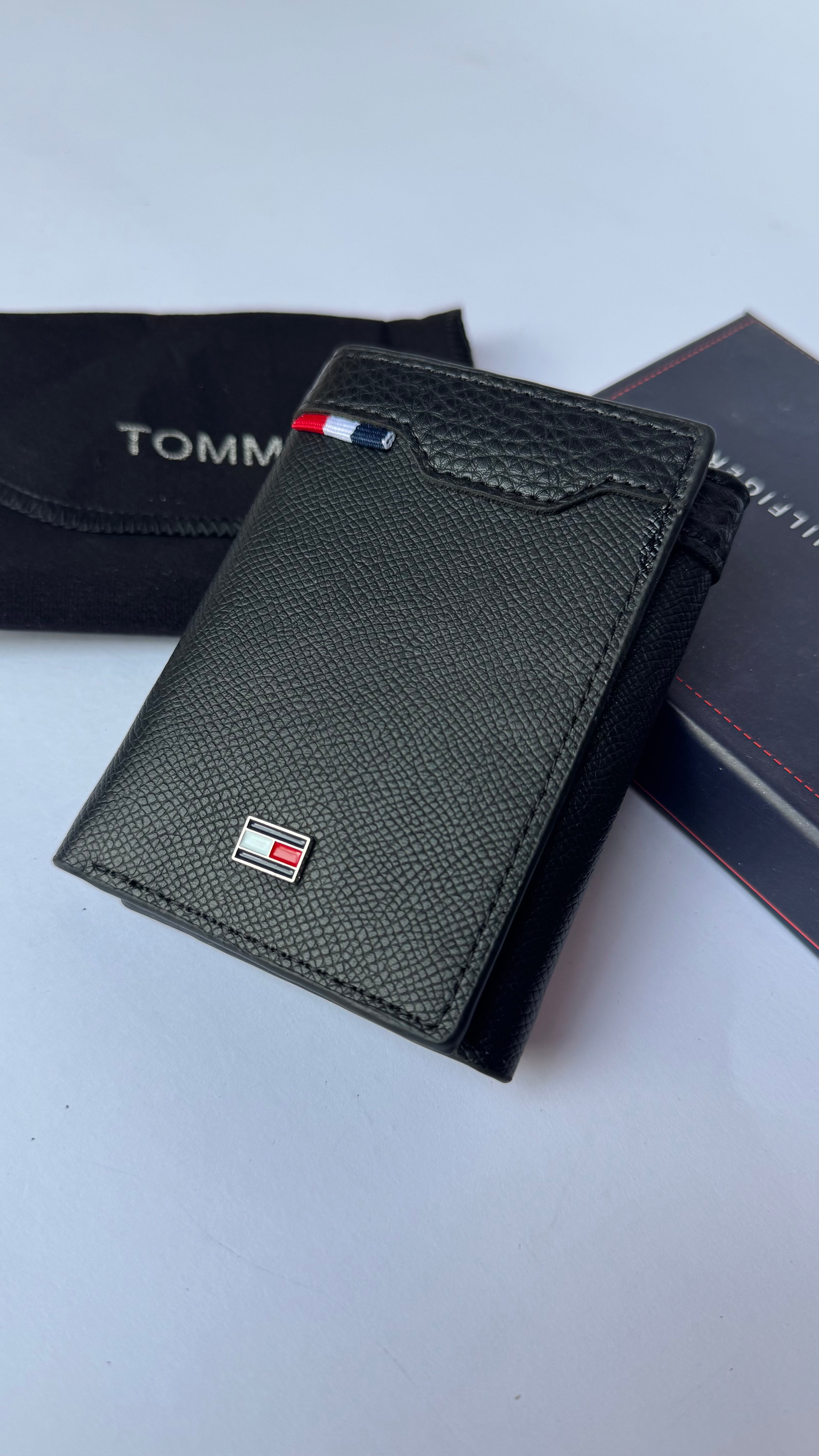 Tommy Hilfiger Grained Leather Trifold Wallet