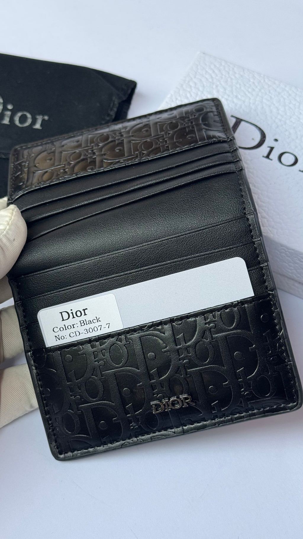 Dior 2-in-1 Grained Leather Wallet