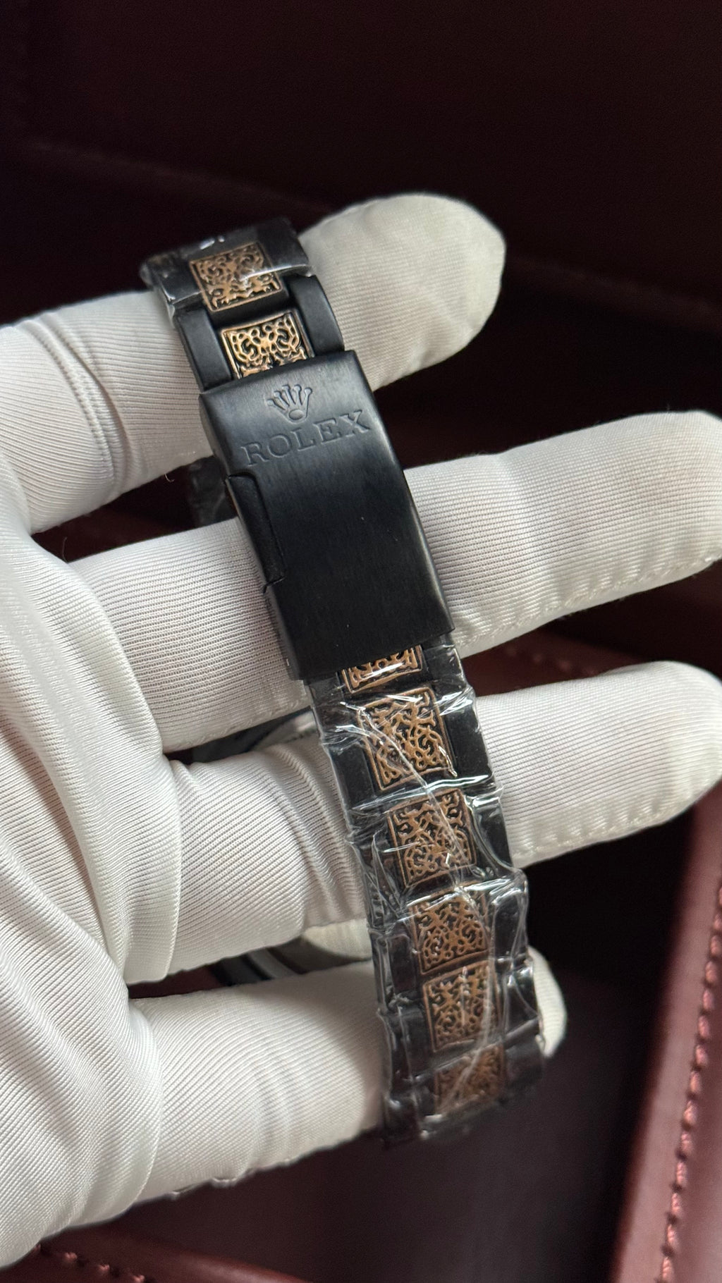 Black Rolex Style Kaaba Inspired Dial & Strap Watch
