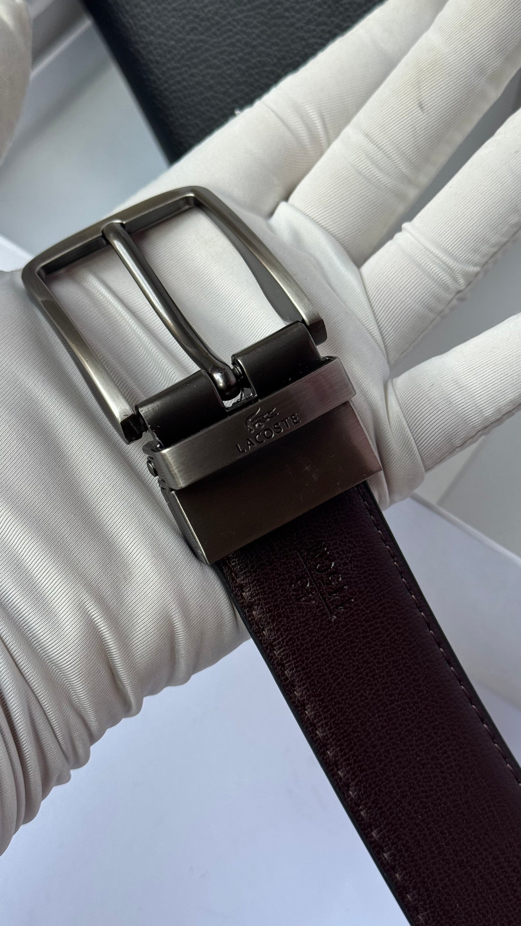 Lacoste Classic Double Face Belt – Black & Brown