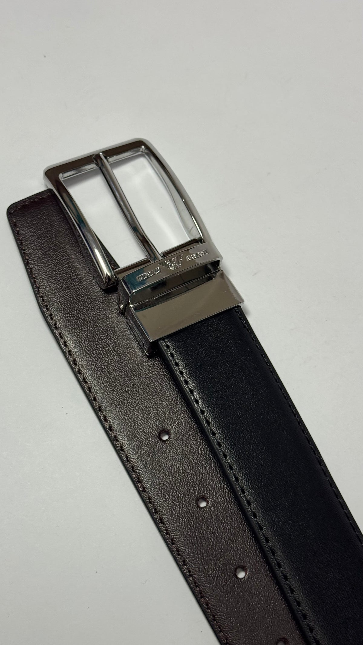Giorgio Armani Classic Double Face Belt – Black & Brown