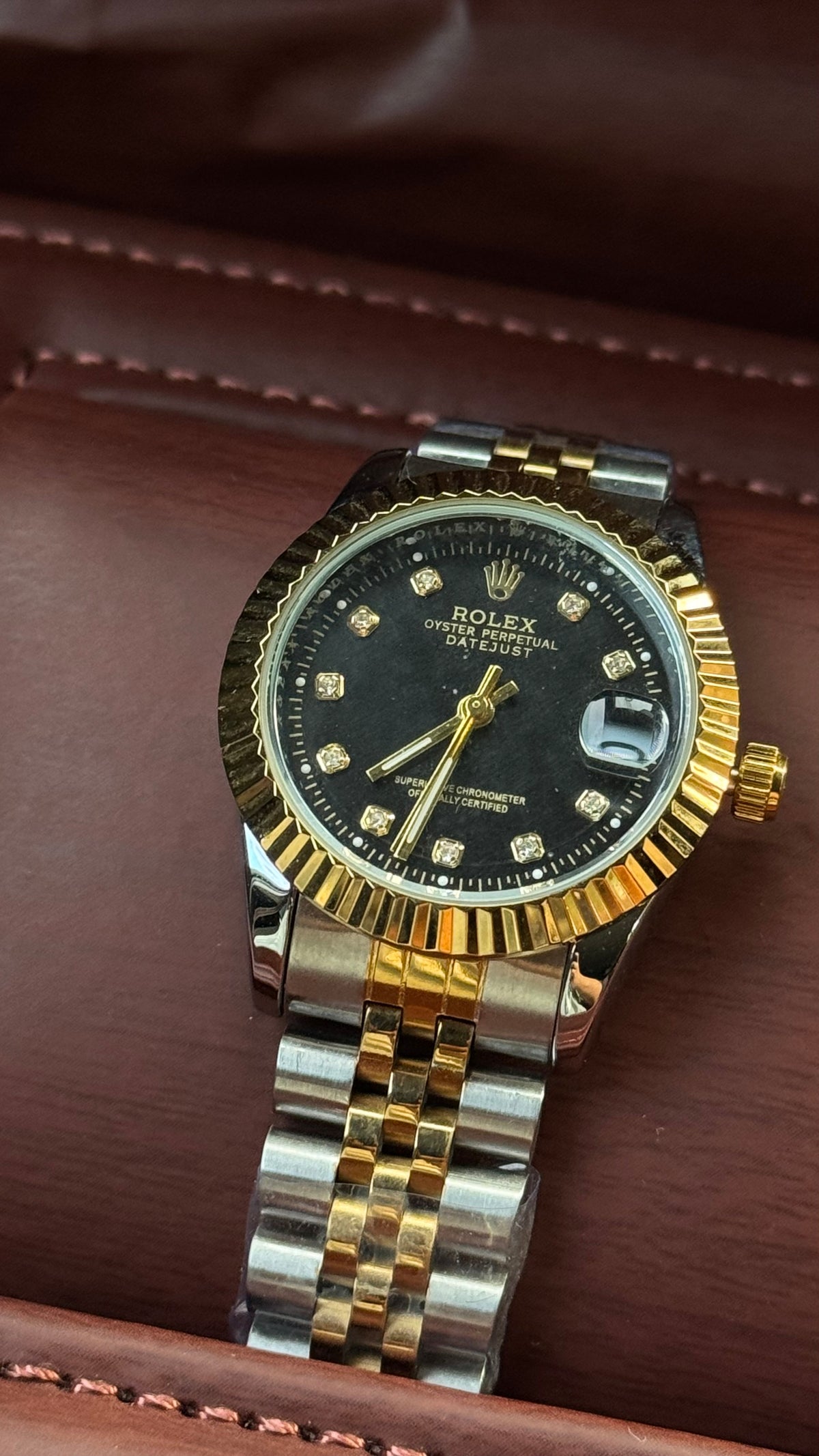 Rolex Datejust Half-Gold black