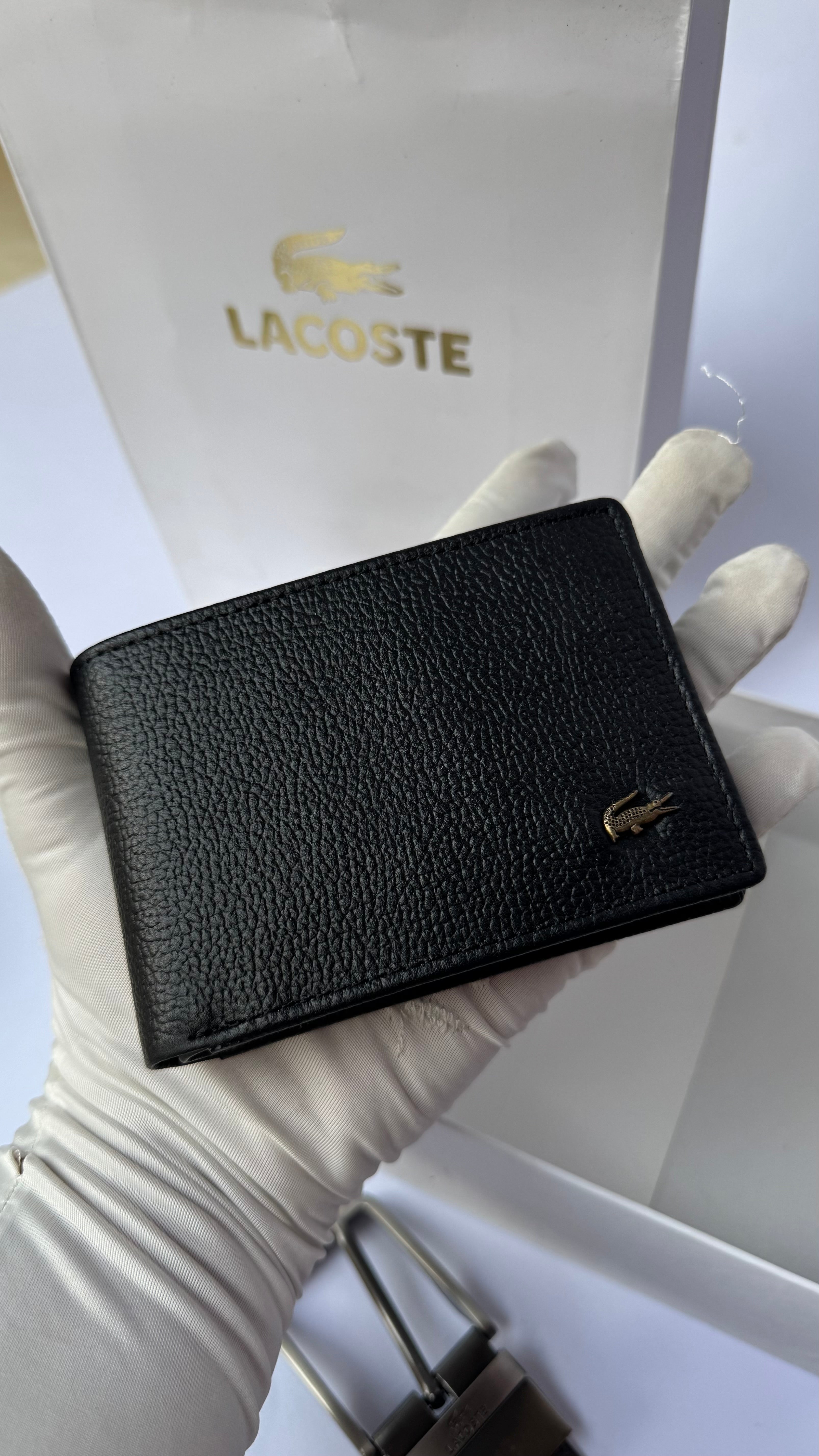Lacoste Wallet & Belt Gift Set