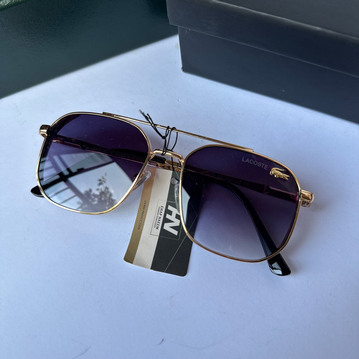 Lacoste Square Purple Sunglasses