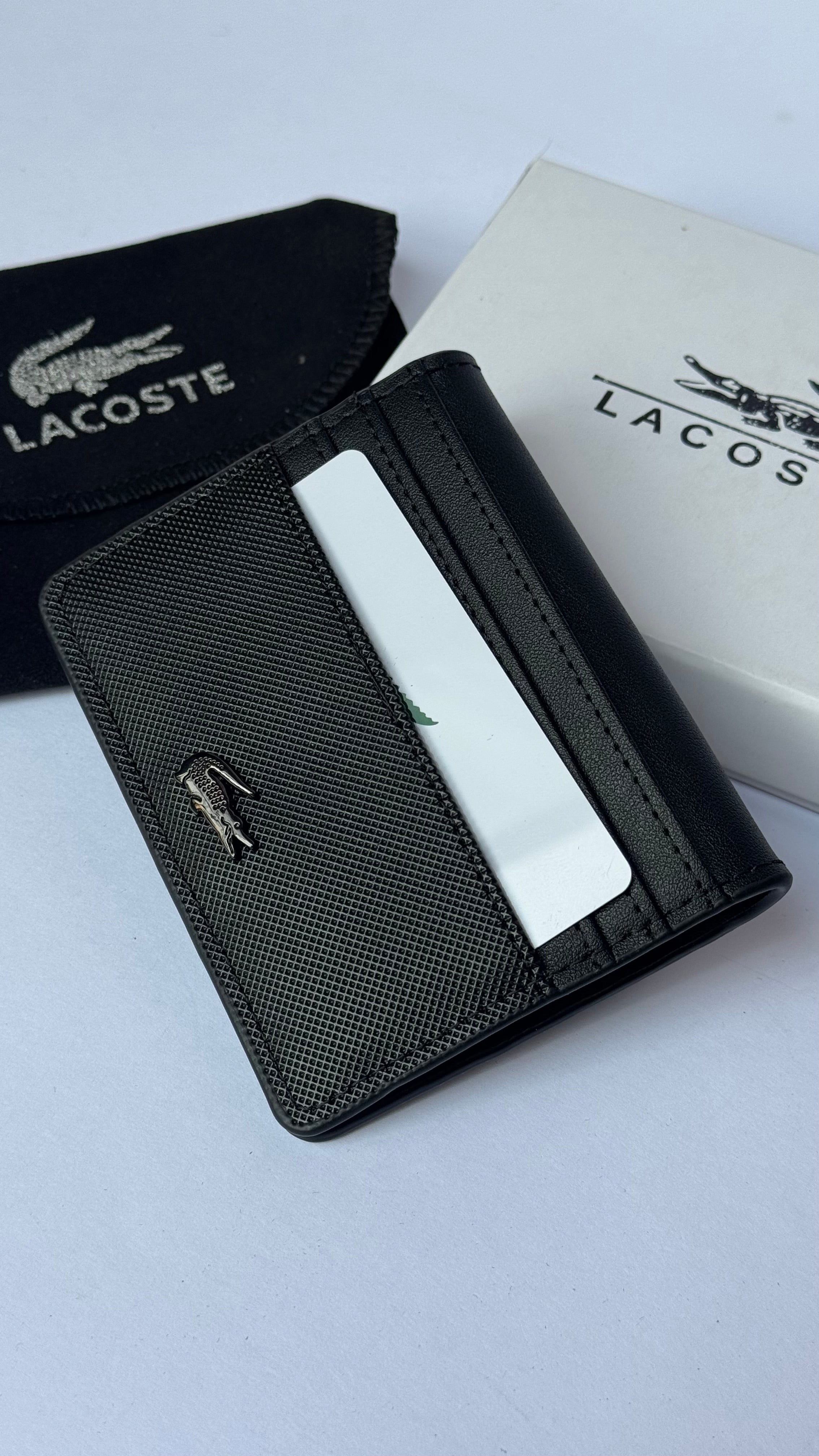 Lacoste 2-in-1 Grained Leather Wallet