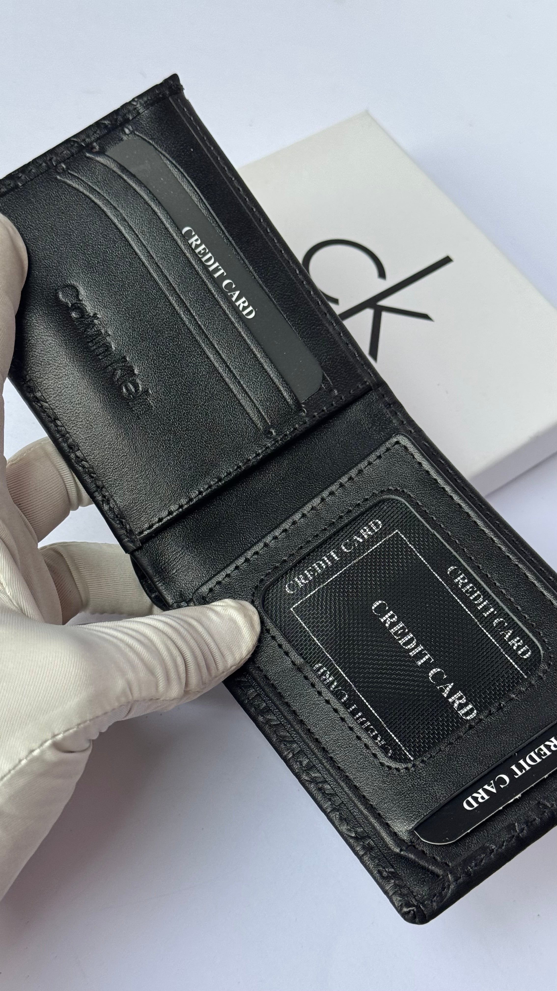 Calvin Klein Textured Genuine Leather Wallet