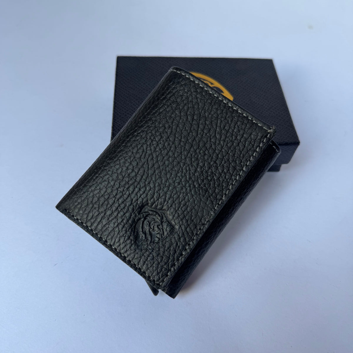 Mini Automtic Trifold Wallet-Genuine leather