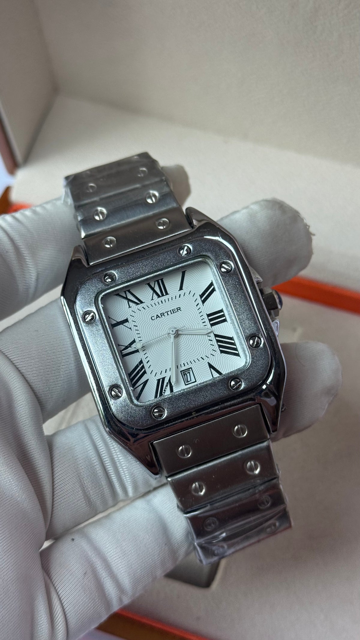 Cartier Santos Flat-Smooth Machine
