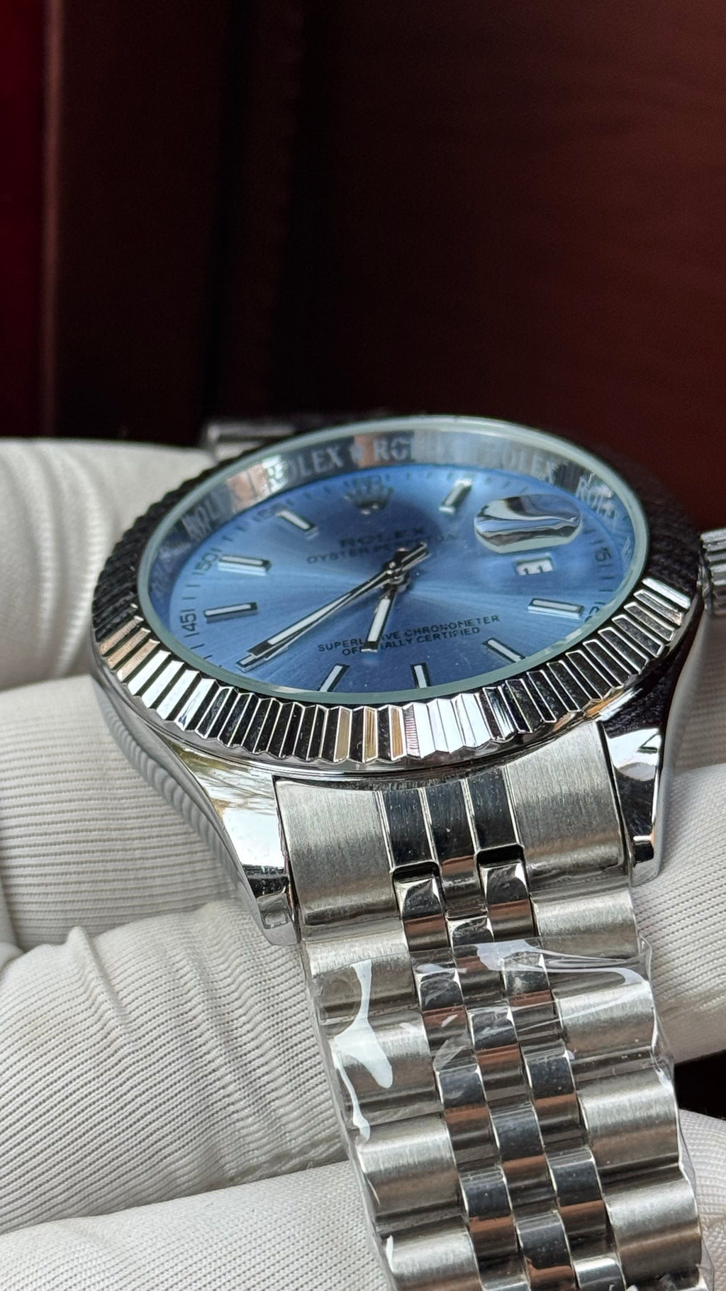 Rolex Datejust Semi-Automatic Watch – Tiffany Blue Dial Stick Index