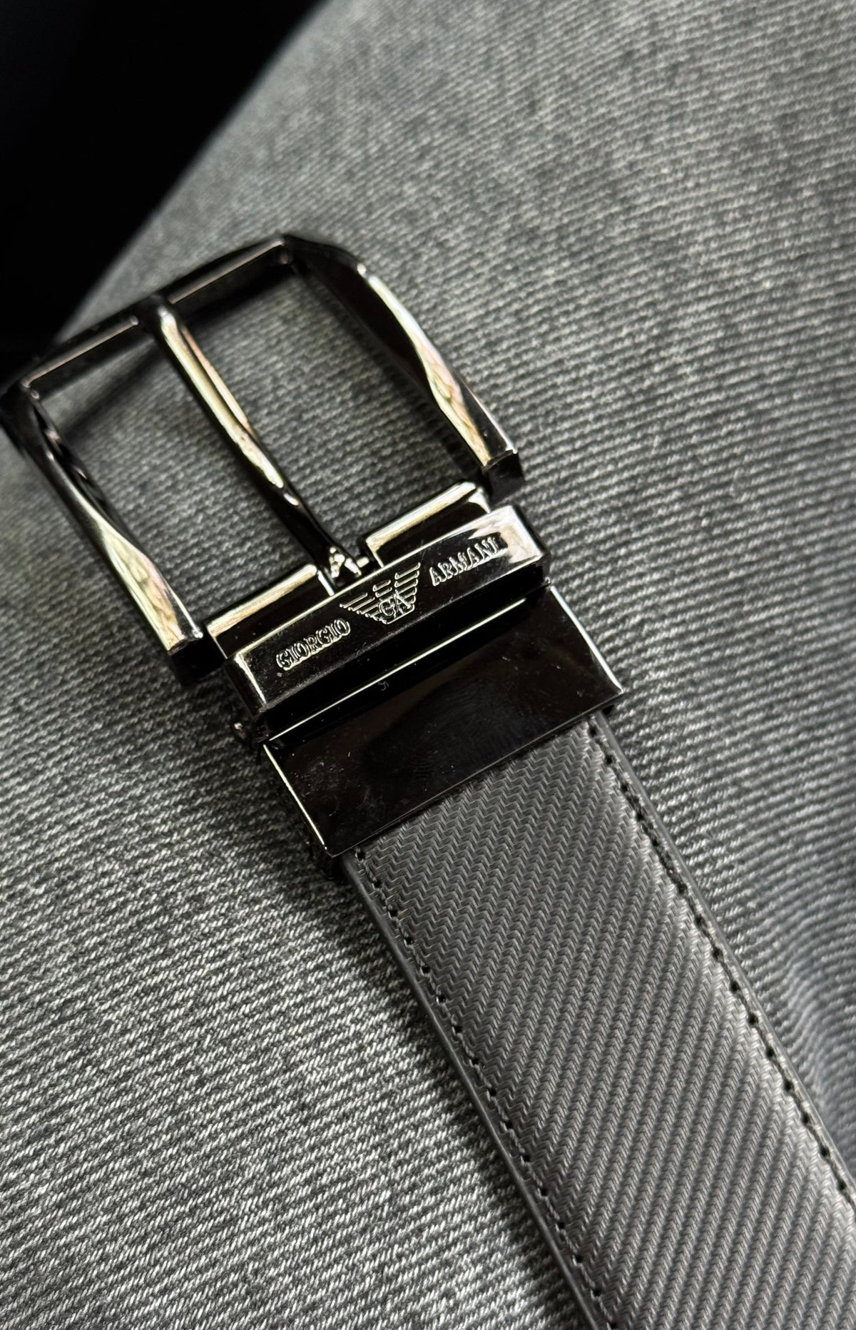 Giorgio Armani Classic Double Face Belt – Black & Brown