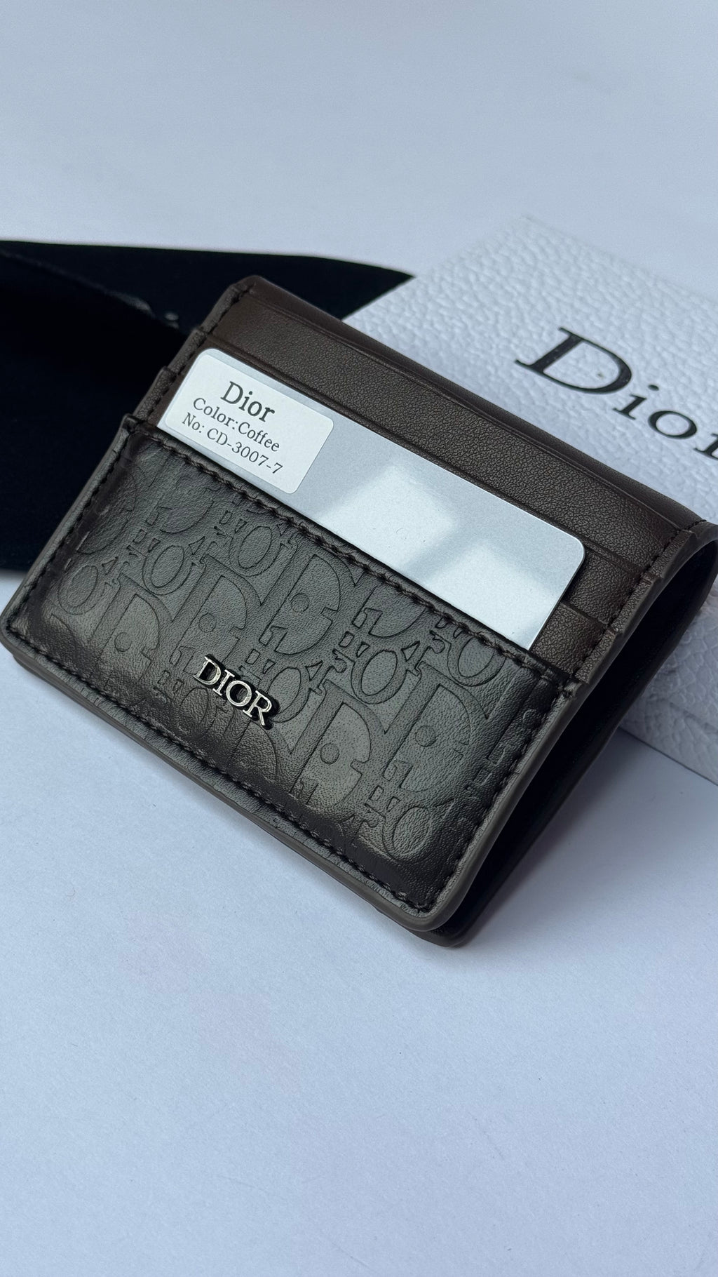 Dior 2-in-1 Grained Leather Wallet