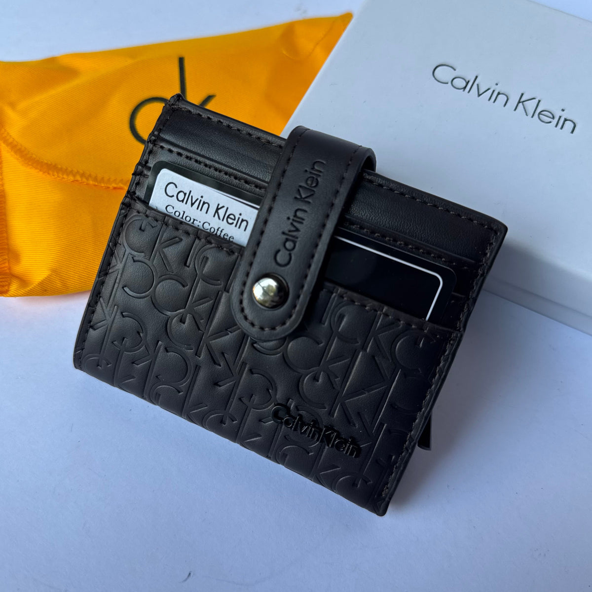 CalvinKlein Bifold Automatic Wallet - Coffee