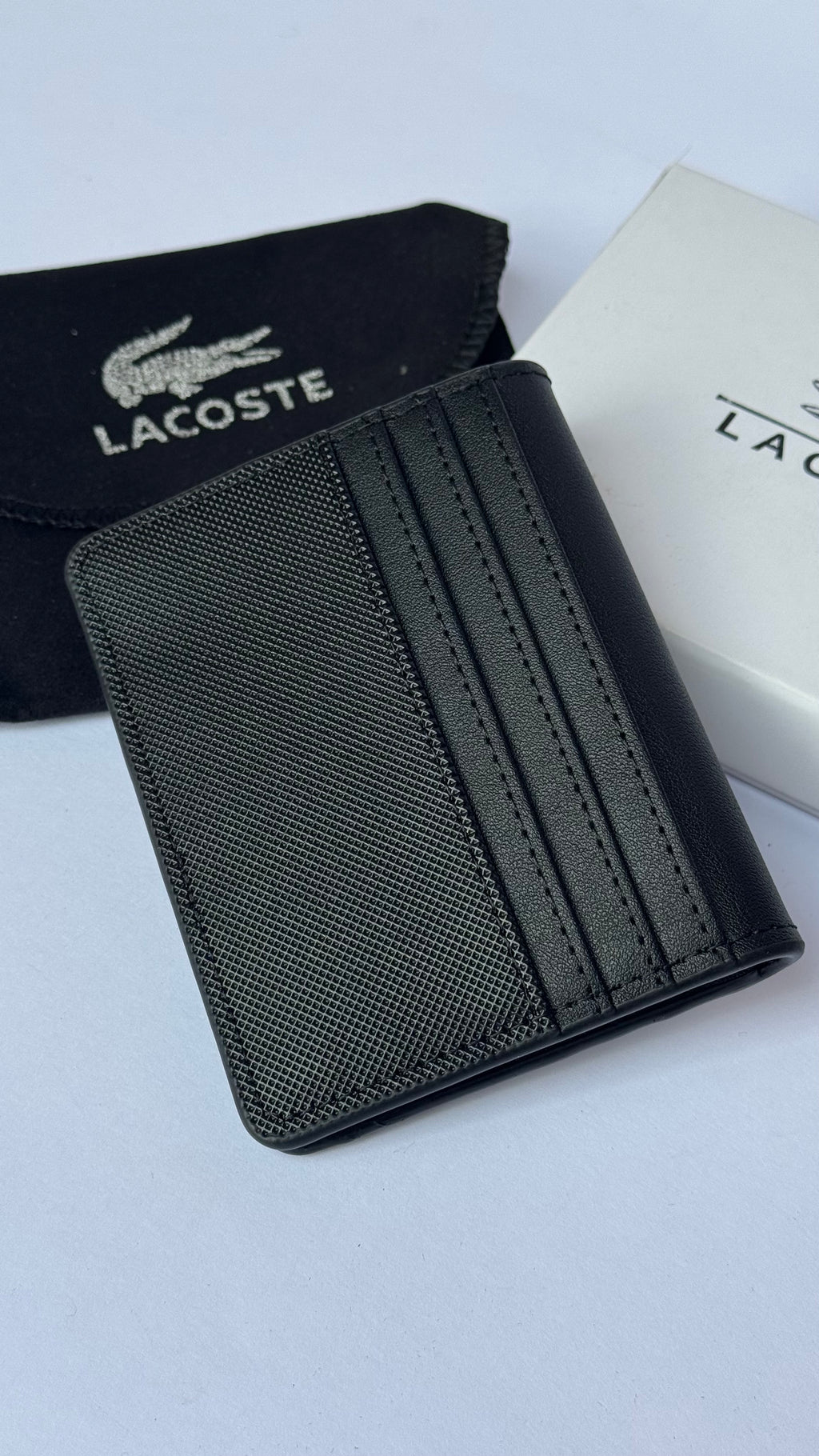 Lacoste 2-in-1 Grained Leather Wallet