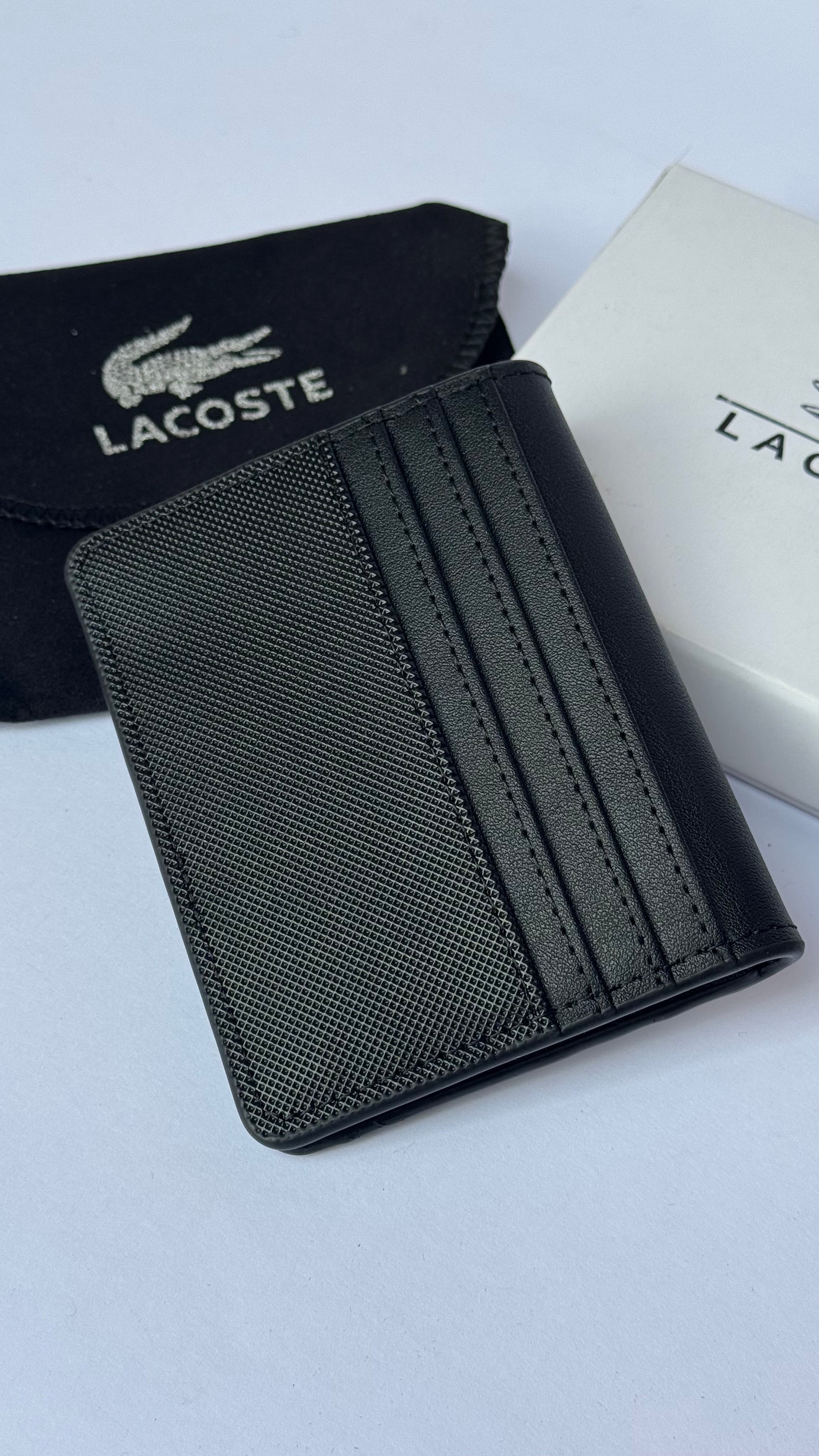 Lacoste 2-in-1 Grained Leather Wallet