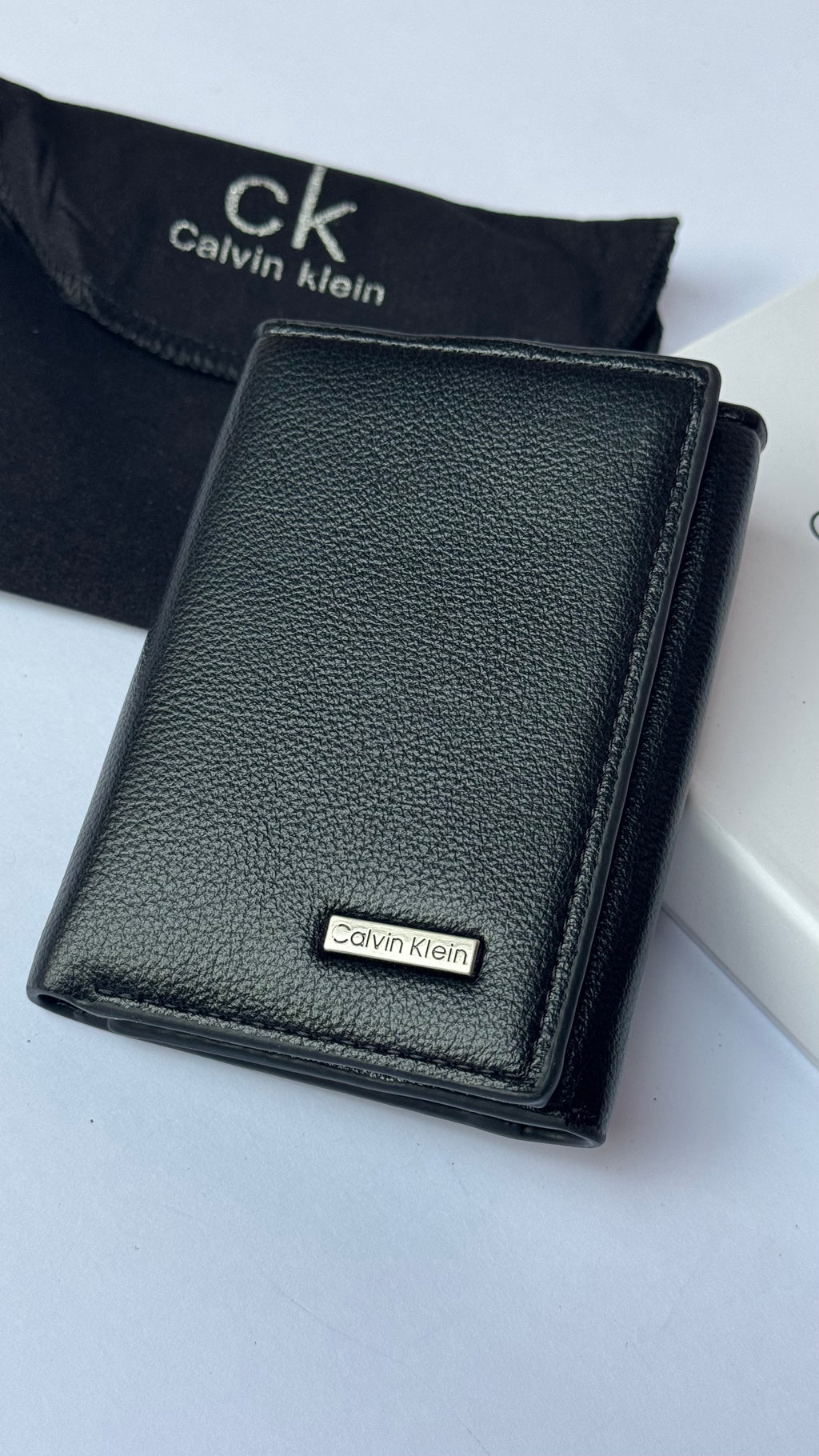Calvin Klein Grained Leather Trifold Wallet
