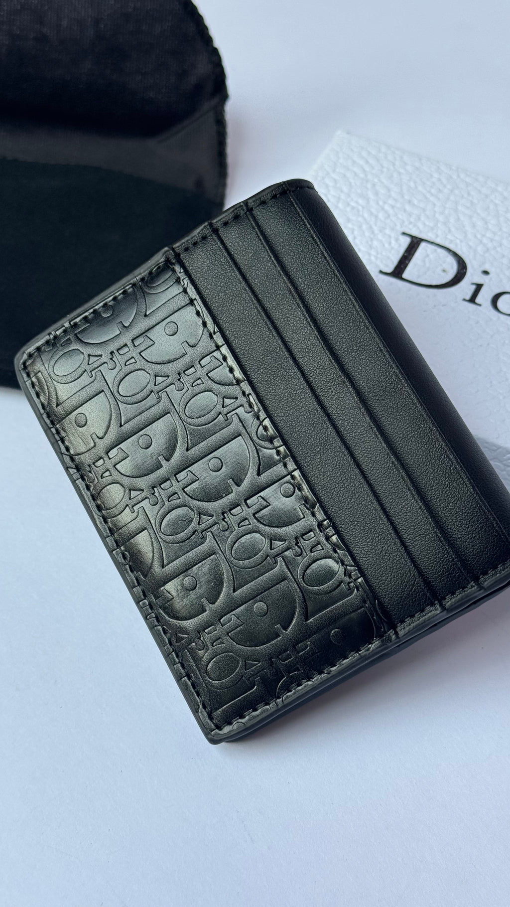 Dior 2-in-1 Grained Leather Wallet