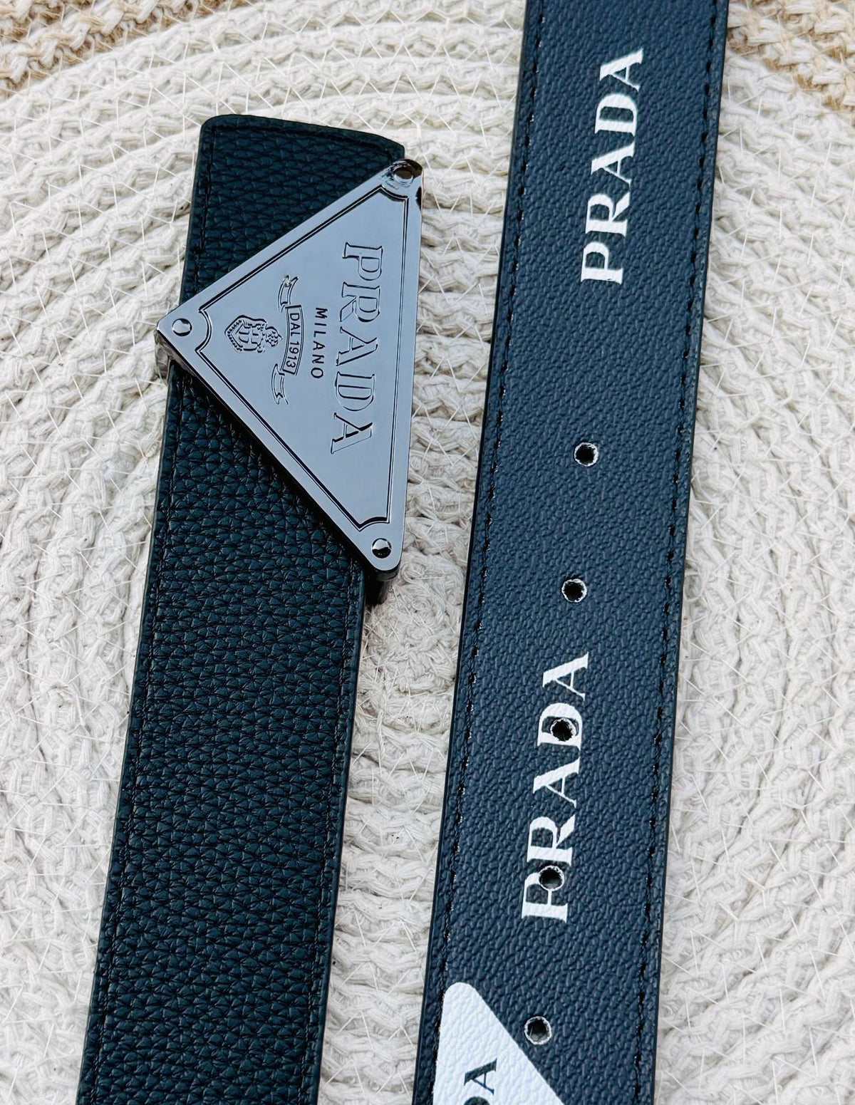 Prada Mirror Fashion Double Face Belt