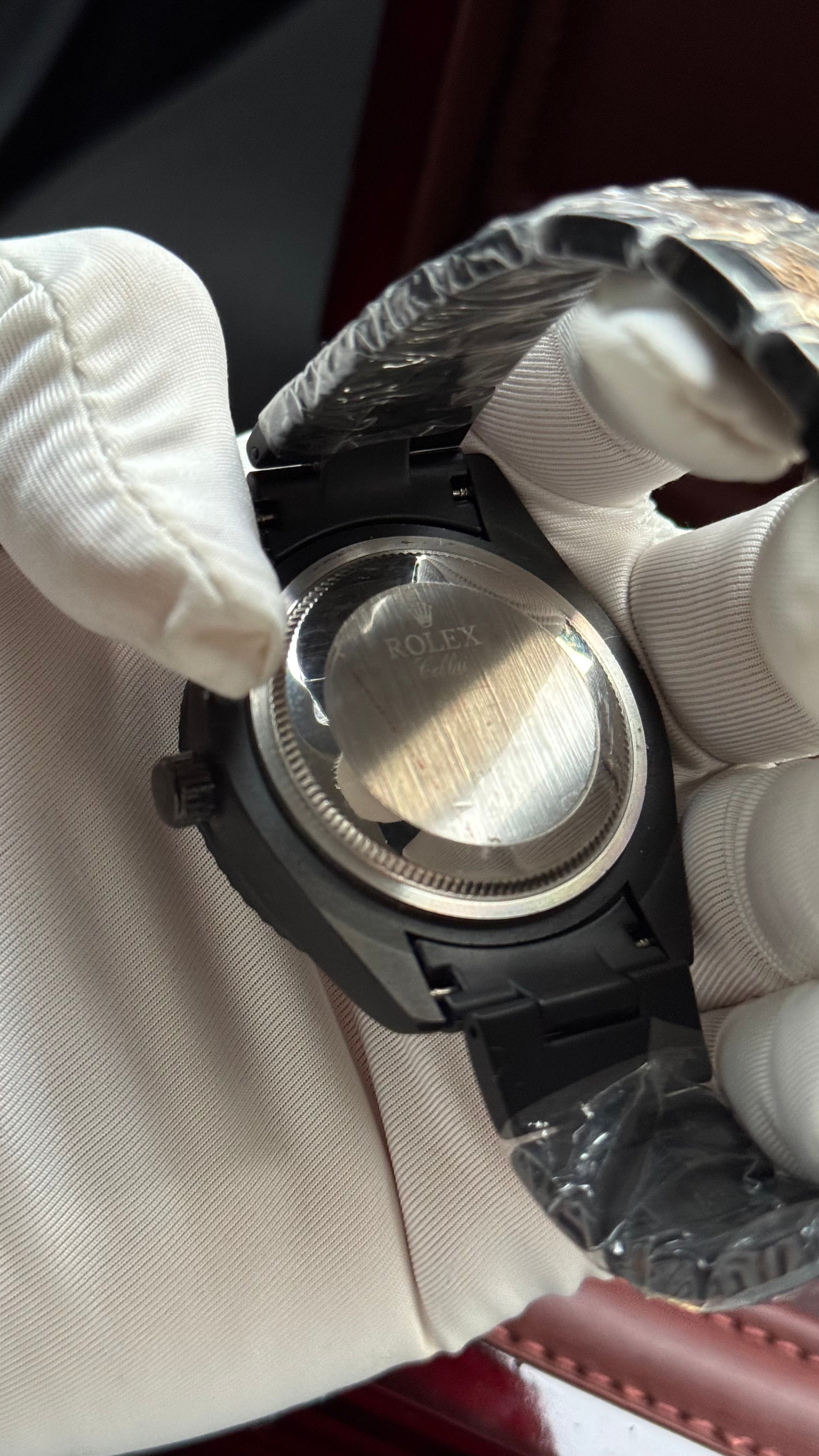 Black Rolex Style Kaaba Inspired Dial & Strap Watch
