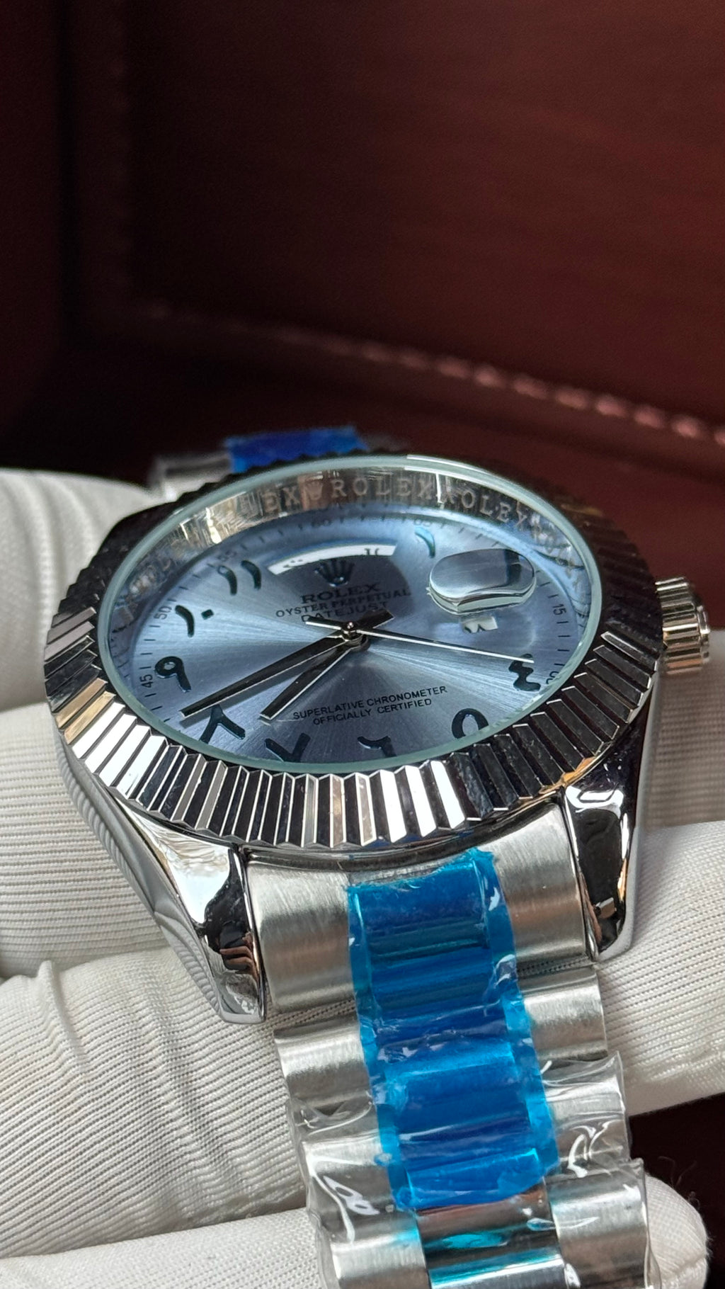 Rolex Day-Date Arabic Dial Watch – Tiffany Blue