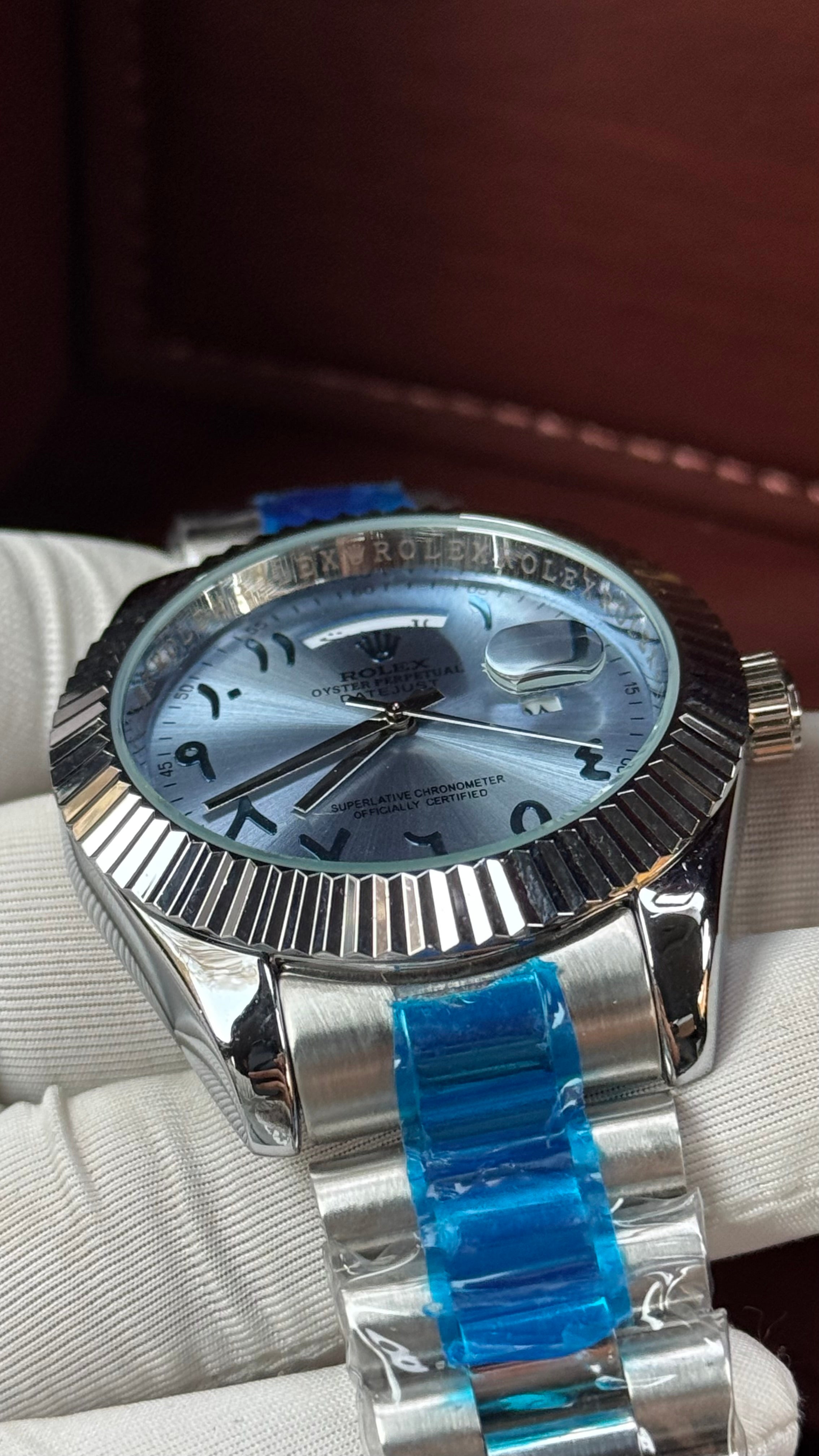 Rolex Day-Date Arabic Dial Watch – Tiffany Blue