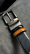 Tommy Hilfiger Classic Verne Double Face Belt – Black & Brown