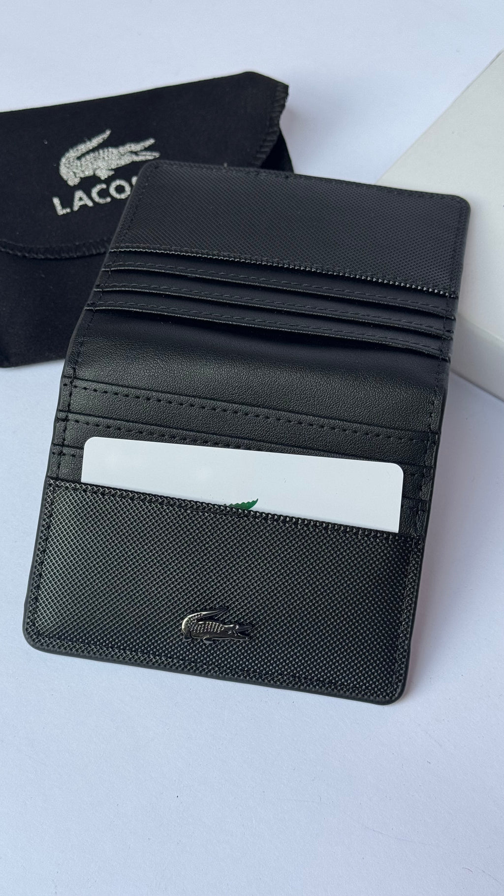 Lacoste 2-in-1 Grained Leather Wallet