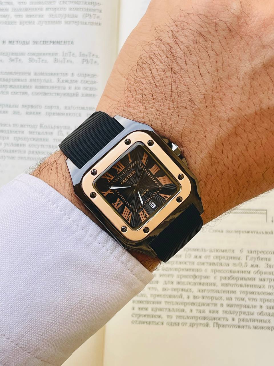 Cartier Santos Rubber Strap Watch 9 Colors.