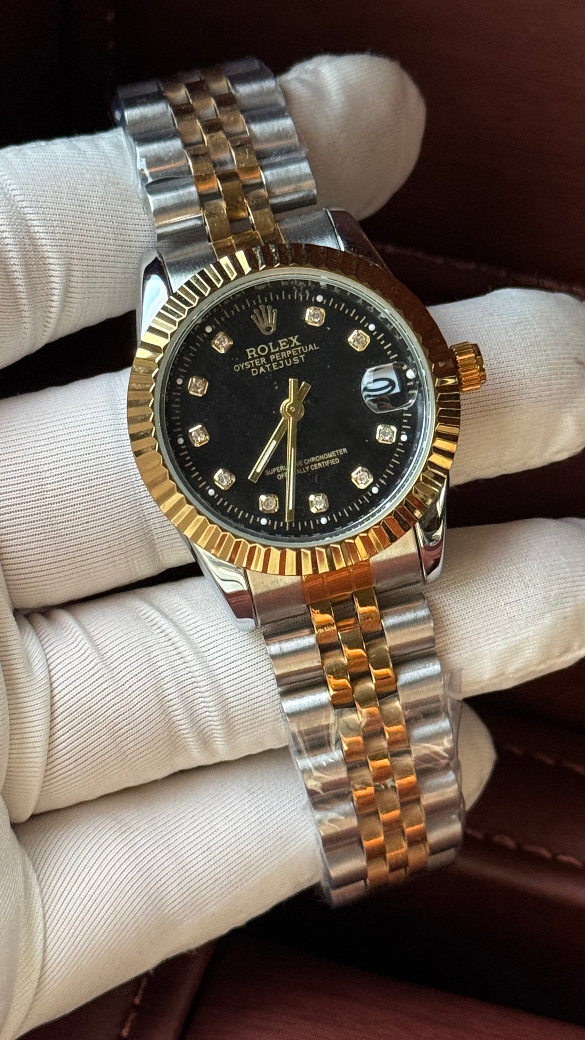 Rolex Datejust Half-Gold black