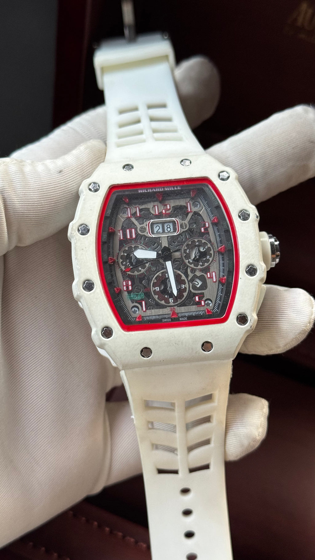 Richard Mille White & Black Rubber Watch